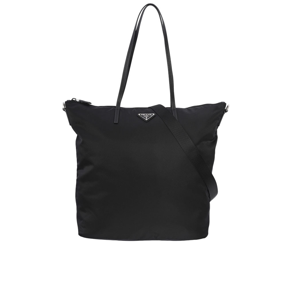 三角牌標誌尼龍二用托特包(黑色) 1BG189 ZOT F0002