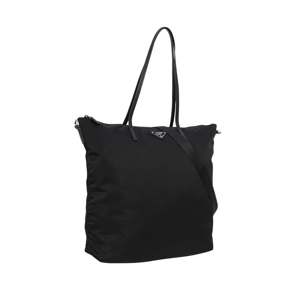 三角牌標誌尼龍二用托特包(黑色) 1BG189 ZOT F0002