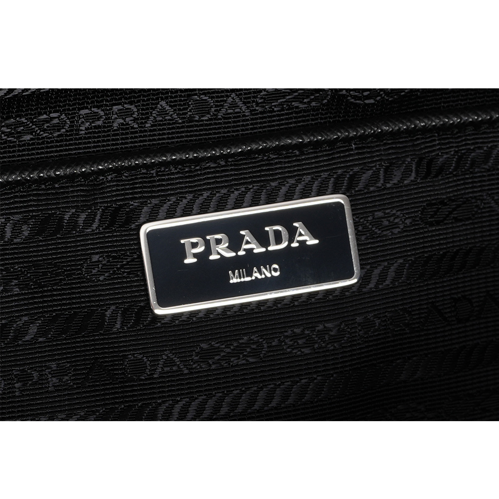 三角牌標誌尼龍二用托特包(黑色) 1BG189 ZOT F0002