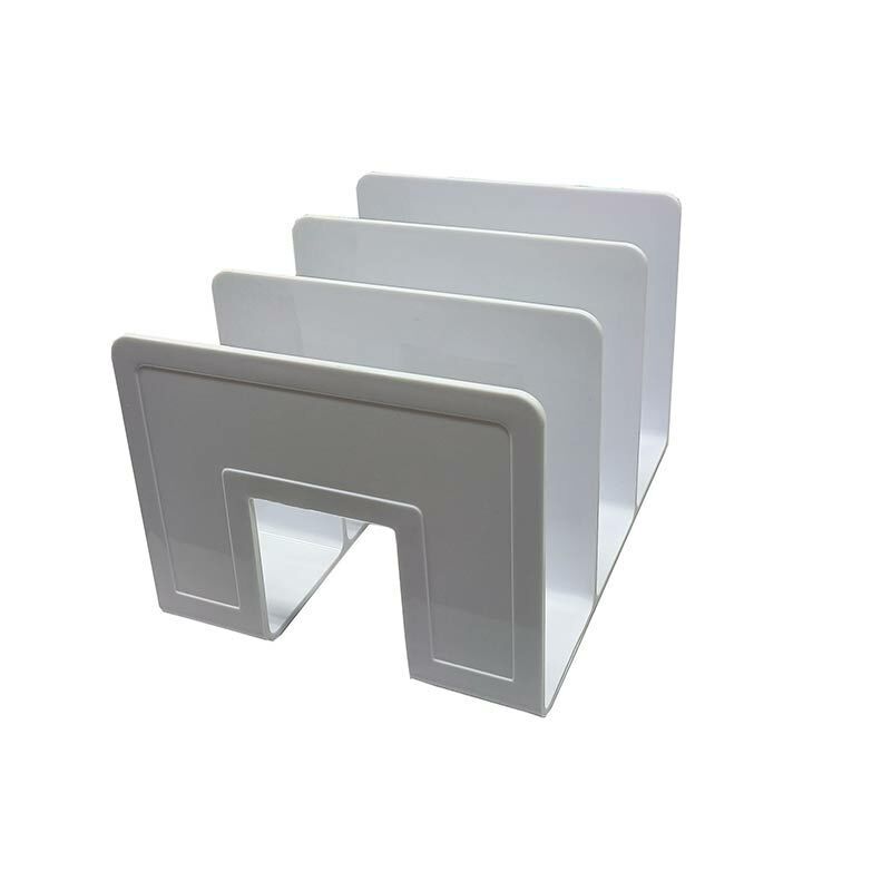 分隔書擋/白 3格