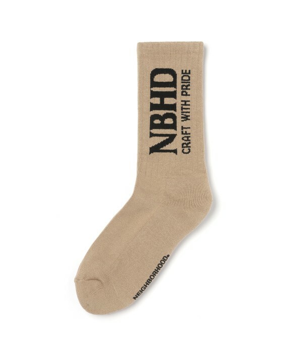 【Focus Store】預購 NEIGHBORHOOD Logo socks "Beige" Logo襪子 米褐色