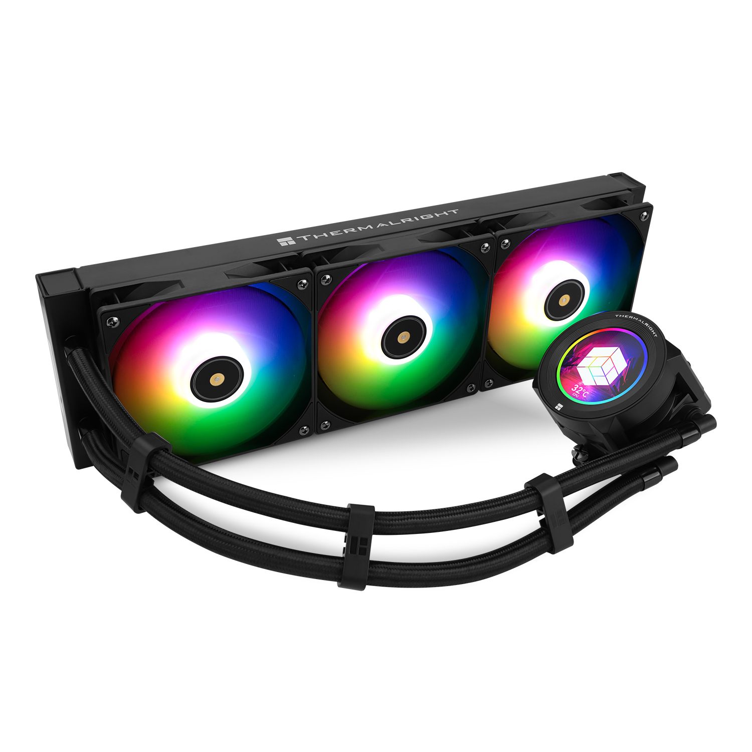 Thermalright Core Vision 360 ARGB w/2.1IPS 黑色/白色 水冷散熱器