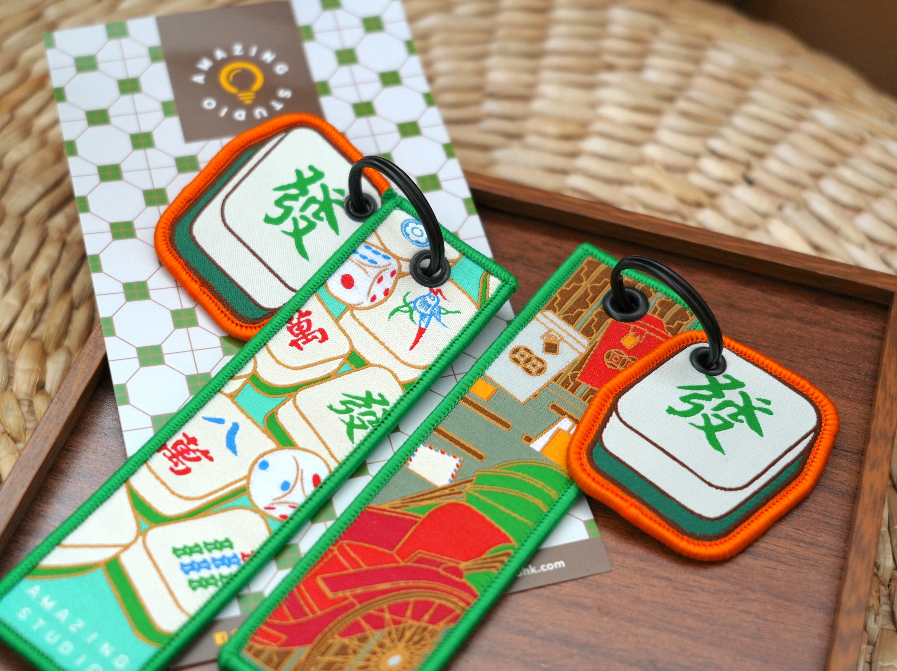 【撈乜都掂 - 麻將】 刺繡匙扣牌丨Amazing Studio