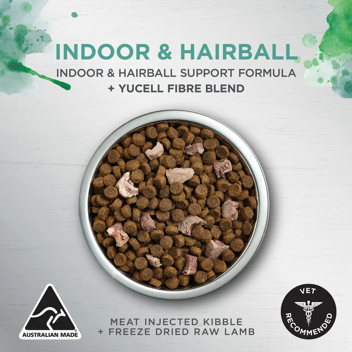 Ivory Coat Indoor Hairball with Freeze Dried Raw Lamb Adult Cat 2kg