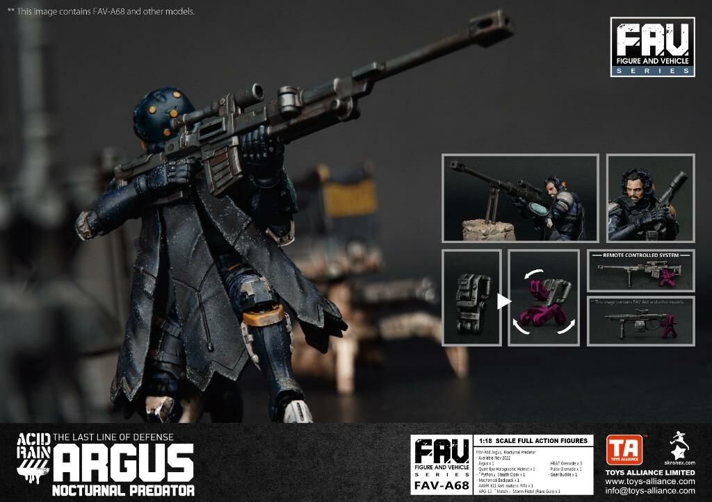 Toys Alliance: 1/18 Acid Rain FAV-A68 Argus Nocturnal Predator