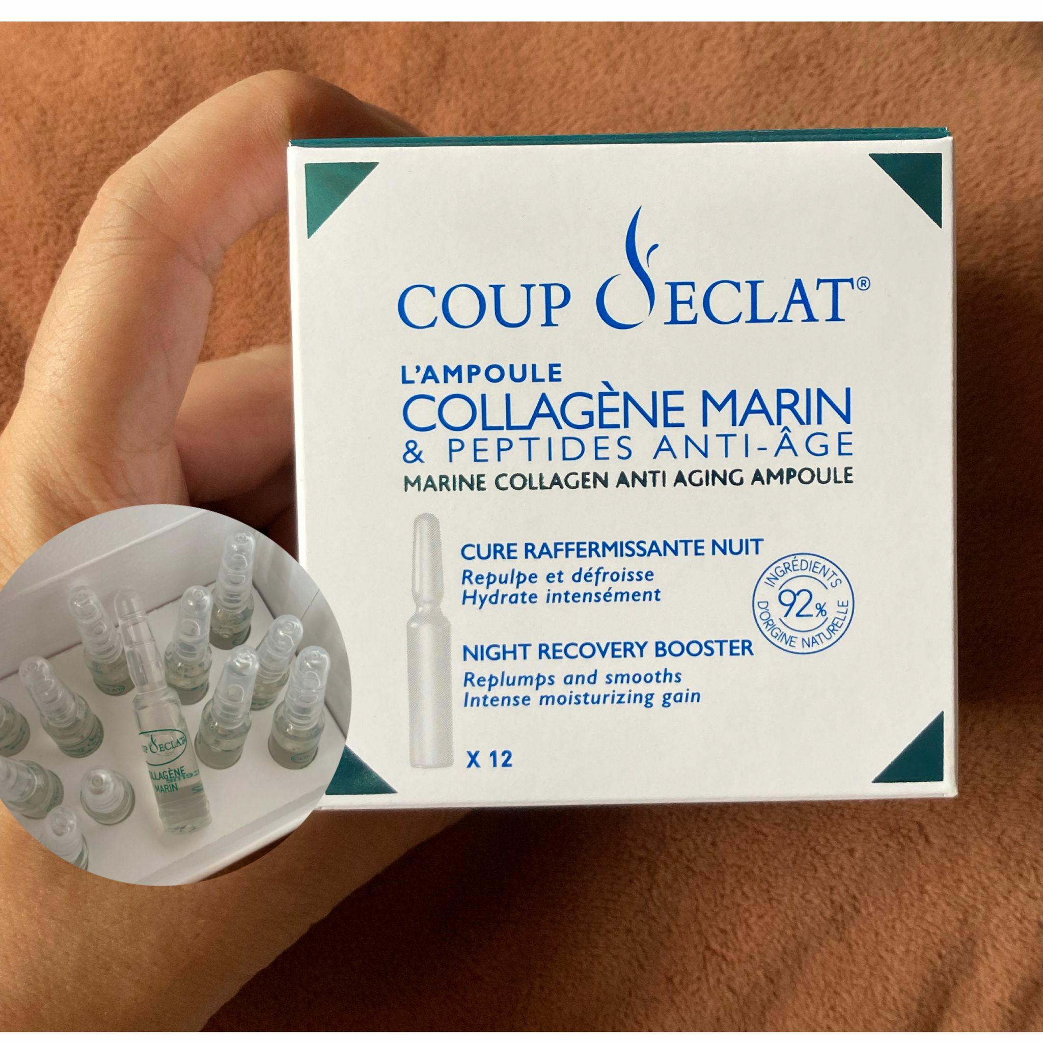 (2026)【買1送1】法國Coup D'eclat 海洋膠原蛋白抗衰老安瓶精華(1盒12支)