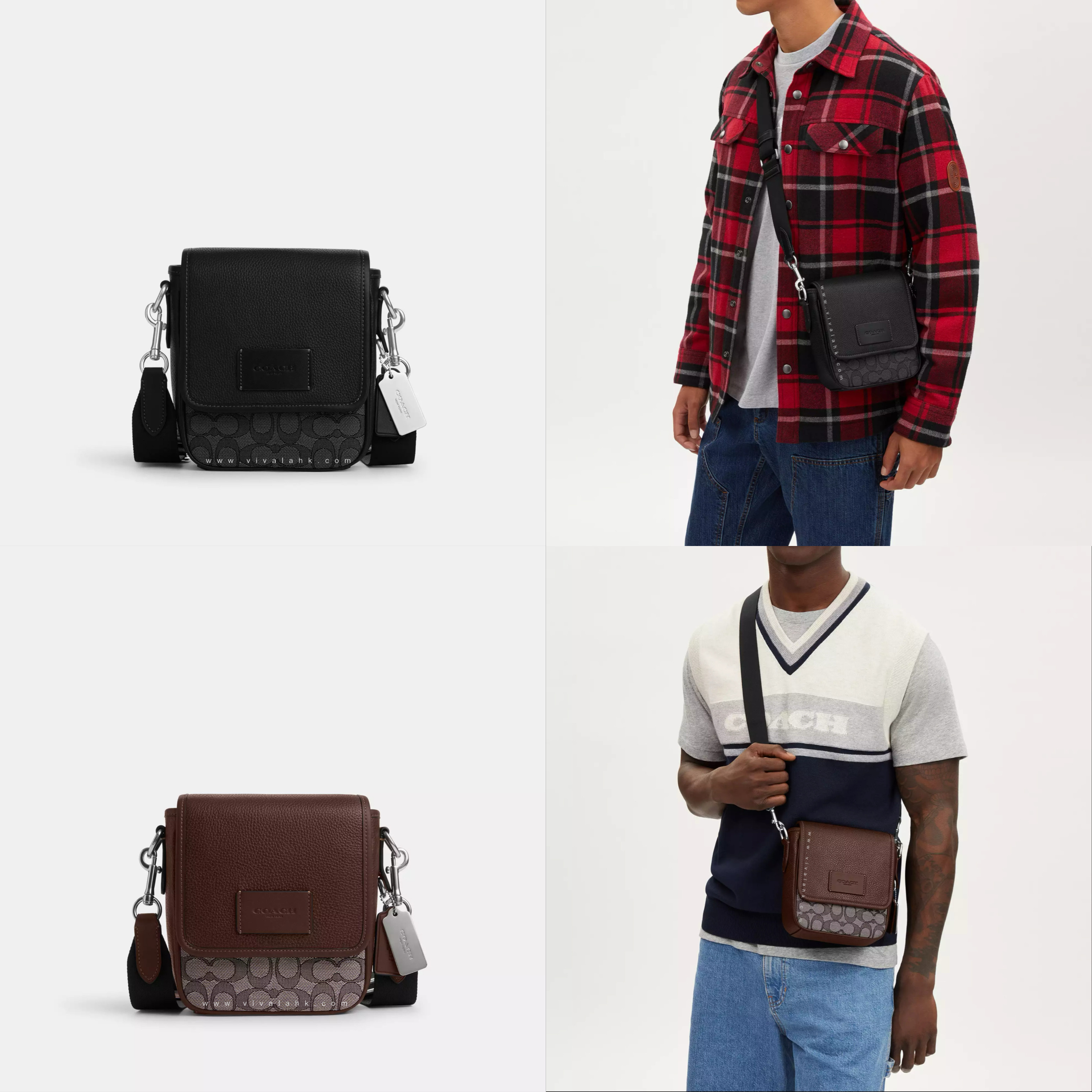 Coach - Lucas 斜孭袋 (布款暗花) (CO915)