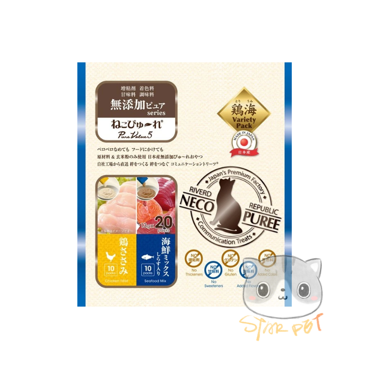 Riverd Republic NECO Puree CHICKEN+SEAFOOD Fillet for Cats 13g x 20pcs
