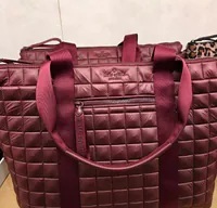 [S] KATE SPADE KH405 CAMDEN QUILTED KSNYL XL TOTE,BLACKBERRY, 196021555268 (SKS1424)