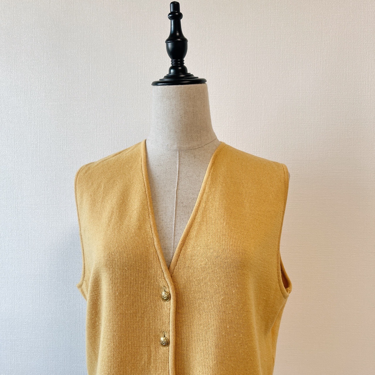 Burberrys 90s日本製芥末黃色背心毛衣