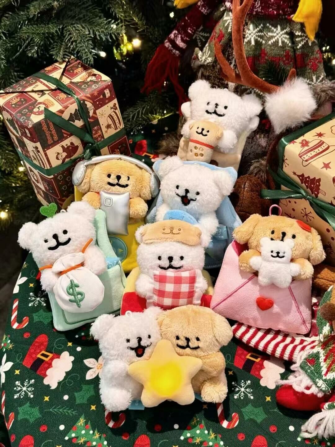 線條小狗 Maltese 馬爾濟斯 正版授權 好運兜兜系列 毛絨公仔 娃娃 盲盒 6+1款(任買兩件711免運)/預購