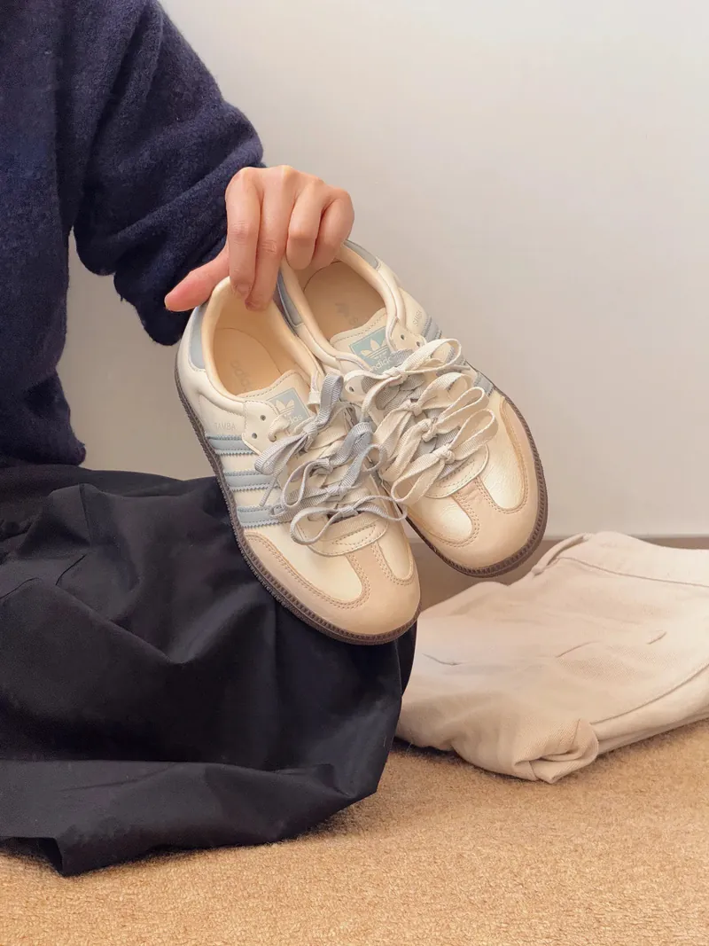 ADIDAS SAMBA OG 海鹽芝芝 灰藍 奶油色 米色 莫蘭迪色 焦糖底 女鞋