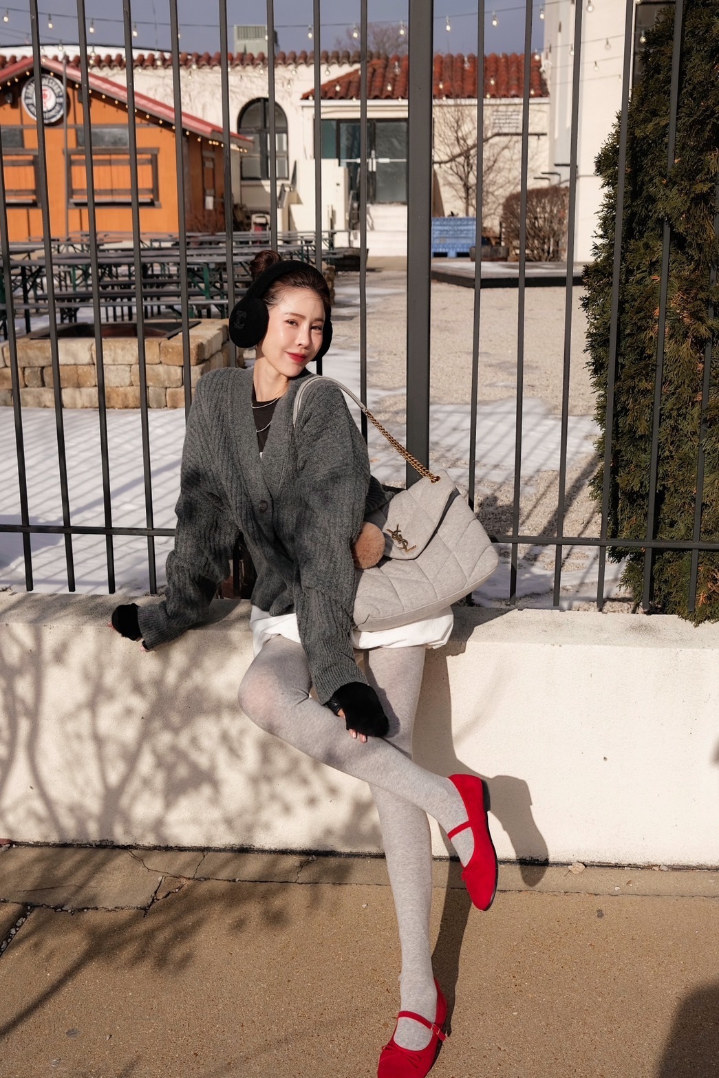 真皮手工瑪莉珍（紅）