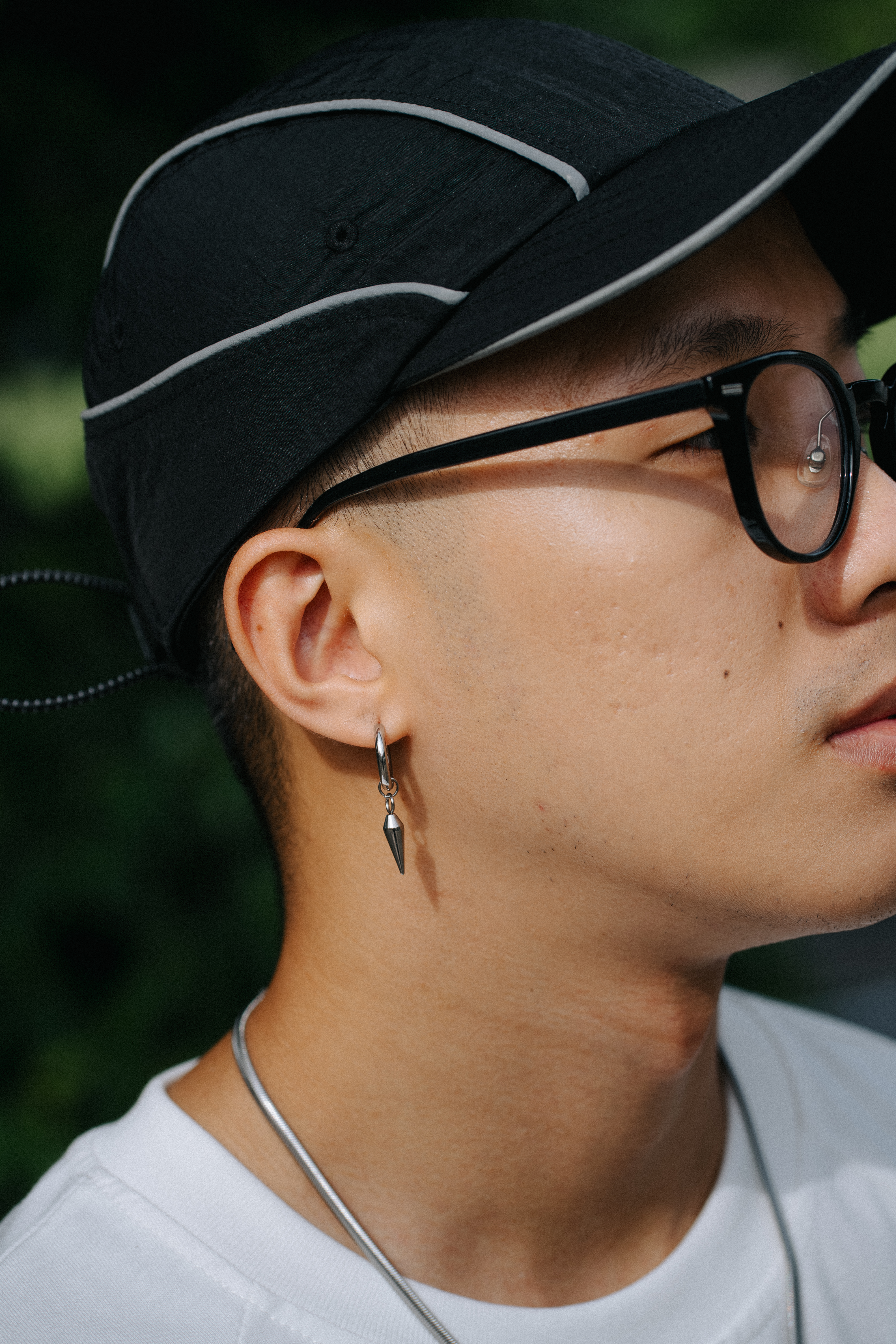 #現貨 (ACCE529) 鋼耳環 垂墜鉚釘耳環/耳夾