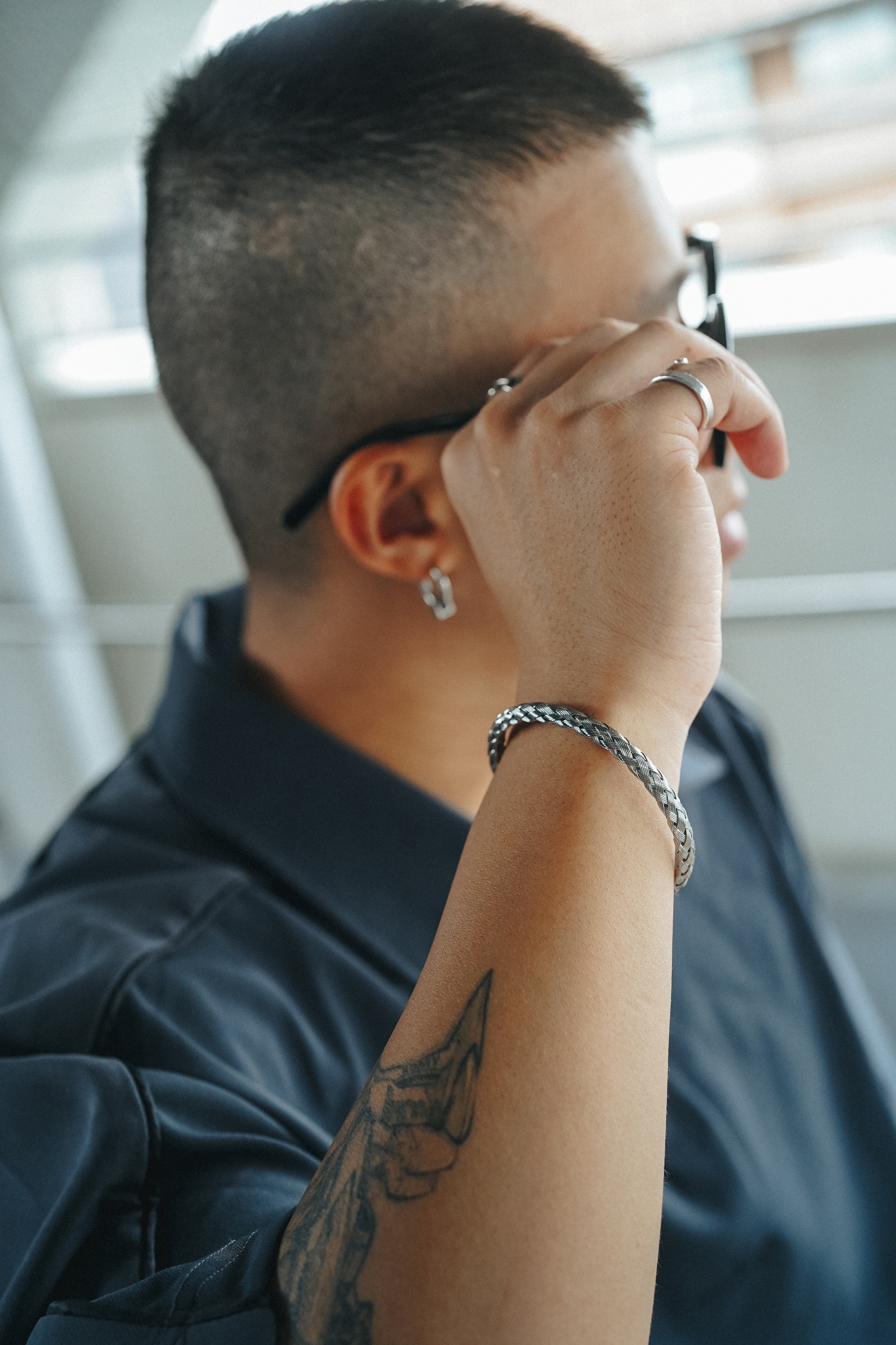 #現貨 (ACCB517) 鋼手鍊 麻花辮手鐲