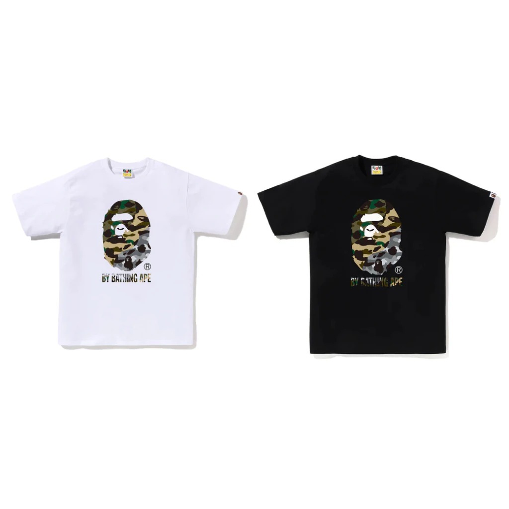 2025SS BAPE 1ST CAMO CRAZY BY BATHING APE TEE 大頭 迷彩 拼接 短T 現貨 1L30110017