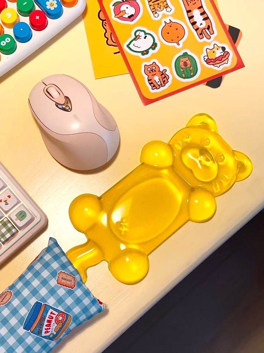 小熊軟糖 矽膠滑鼠墊 禮盒包裝