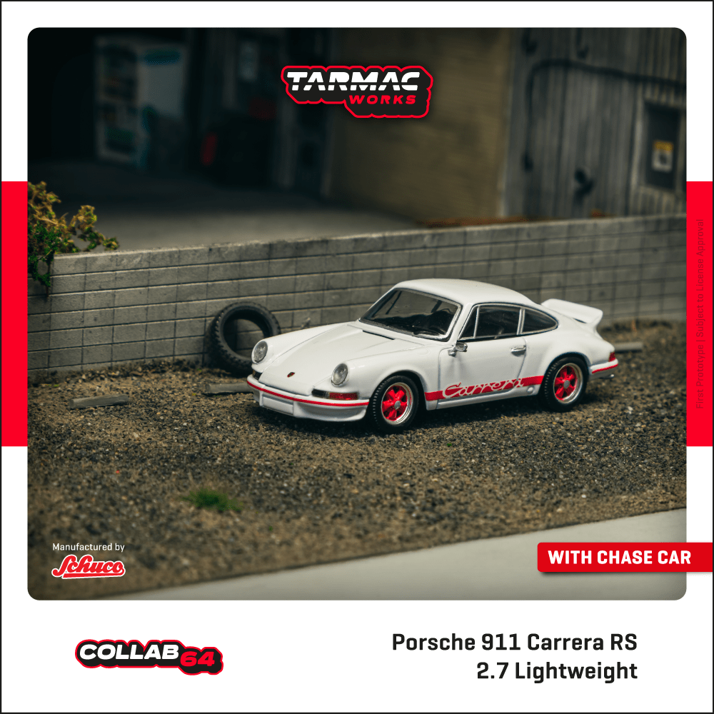 [預訂] Tarmac Works Porsche 911 Carrera RS 2.7 Lightweight White/Red