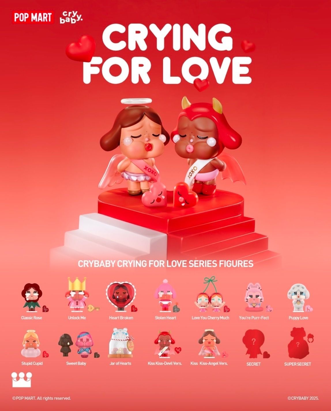 POP MART 泡泡瑪特 CRYBABY 愛神的眼淚系列 盲盒 共12款+2款隱藏版