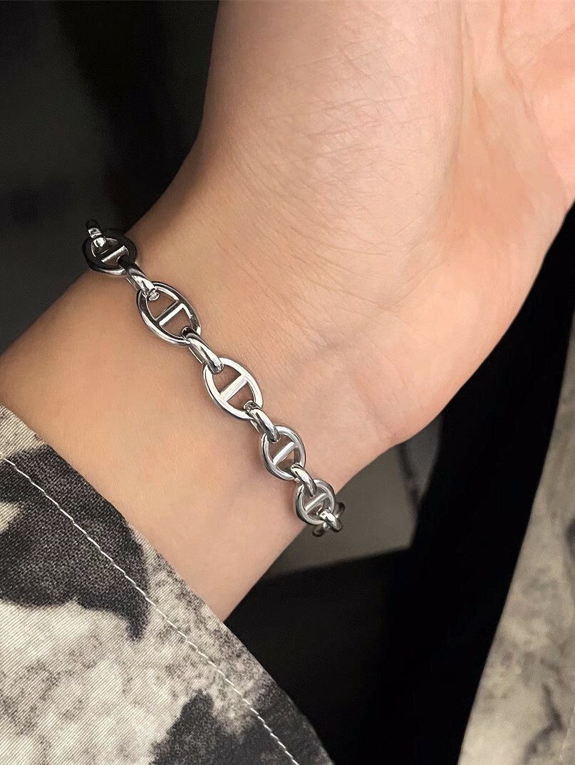 SIMPLEACTION accessories 鈦鋼anubis簡約拼接手鏈