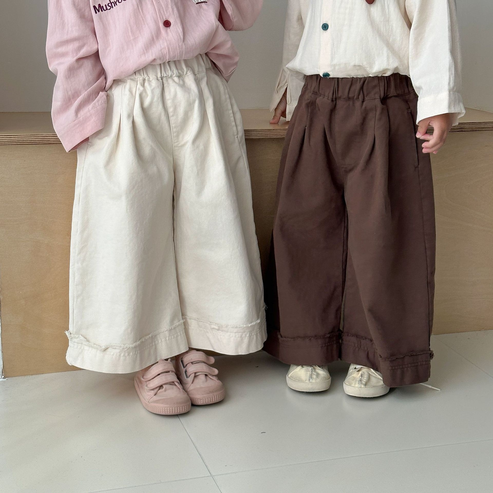 春季鬆緊寬鬆寬褲