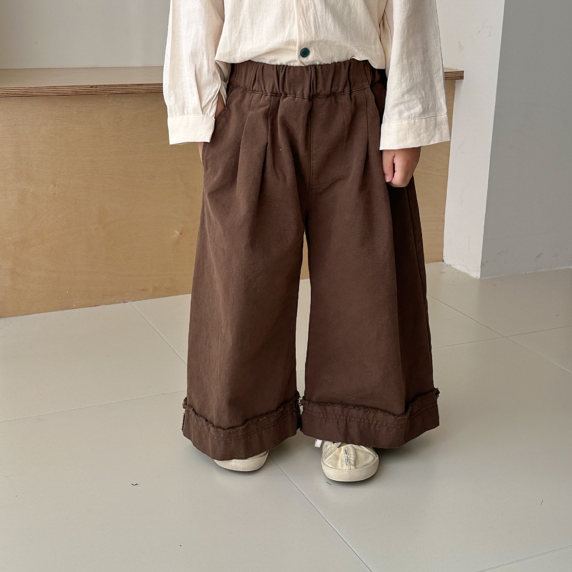 春季鬆緊寬鬆寬褲