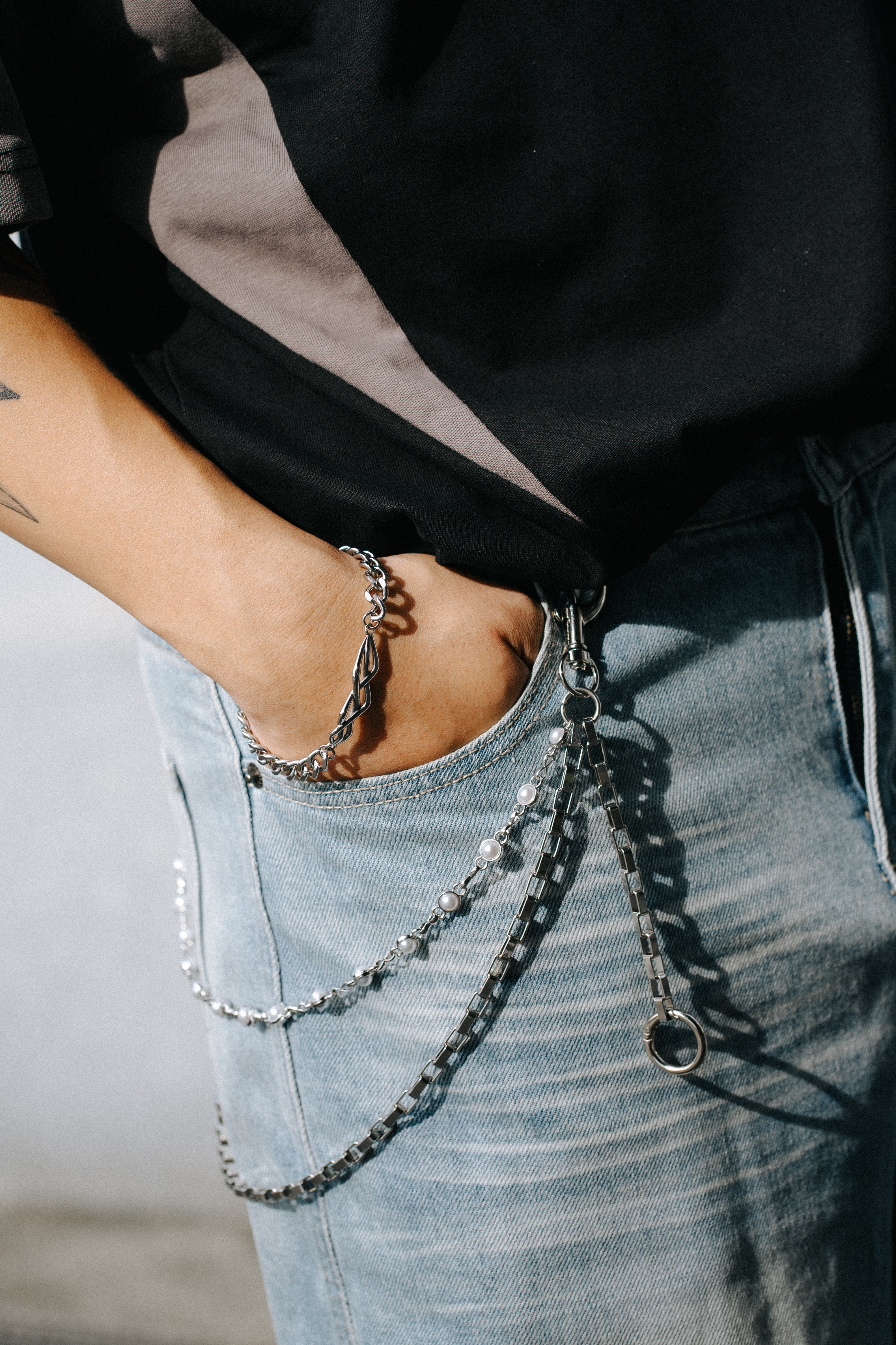 #現貨 (ACCB519) 鋼手鍊 荊棘古巴鍊