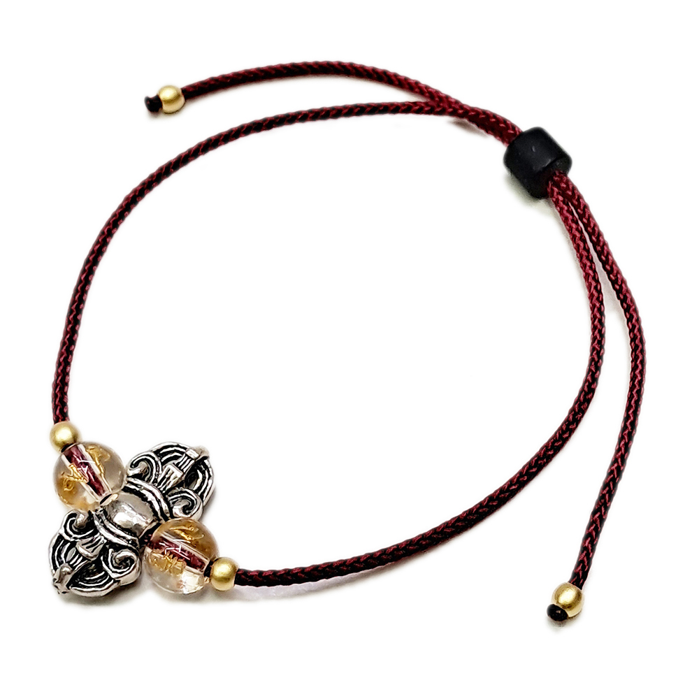 金剛杵{純銀}中國結手鍊 【十方】154240