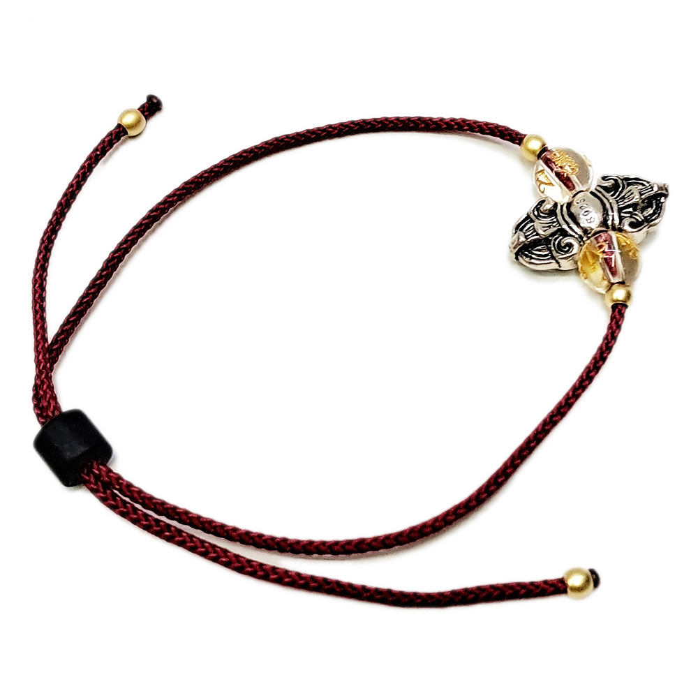 金剛杵{純銀}中國結手鍊 【十方】154240