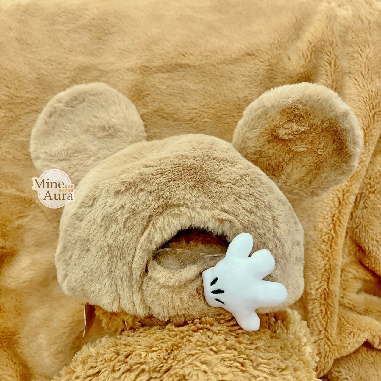 (現貨) 米奇 Mickey 立體耳朵造型 人造毛皮 棒球帽 帽子 -香港迪士尼樂園