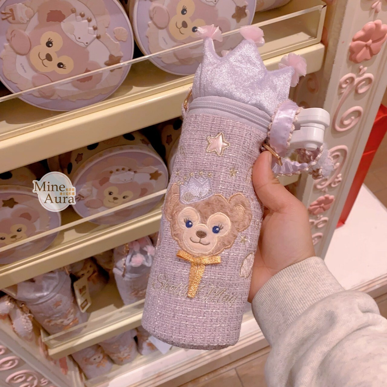 夢幻慶典系列 雪莉玫 ShellieMay 保溫瓶 水杯 + 造型杯套 -上海迪士尼樂園