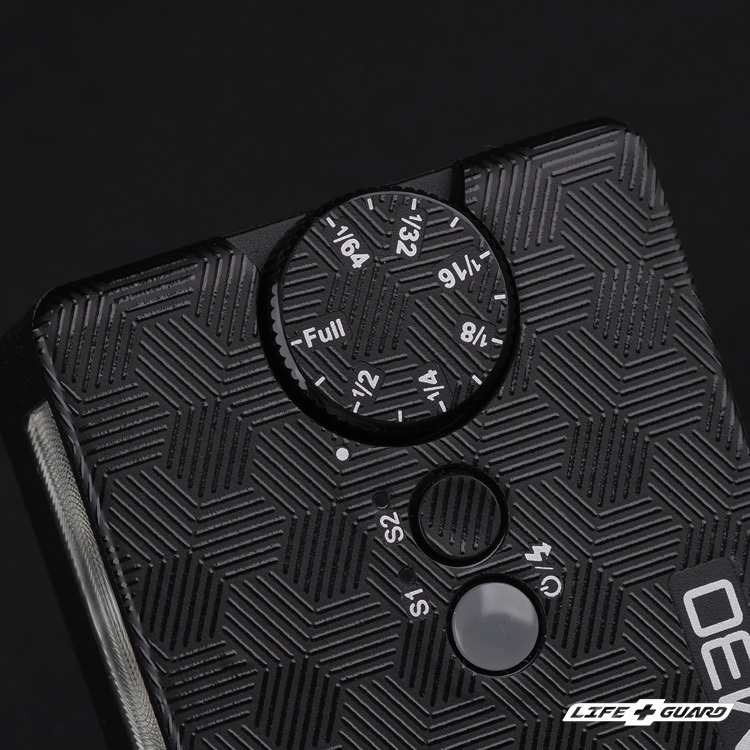 LIFE+GUARD 設計風格，六角光幻貼膜質感特寫