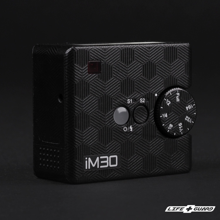 LIFE+GUARD 相機貼膜側面示意，專業開版適用於 Godox iM30