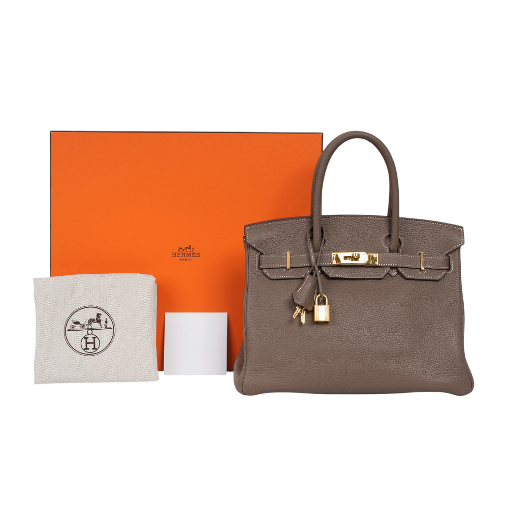 Birkin 30cm 金釦 TC皮 手提包(大象灰) TFA 002 BX