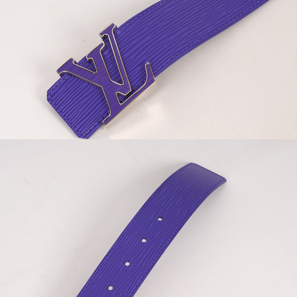 Initiales Epi皮革寬4cm皮帶 85cm(紫色) CT0132