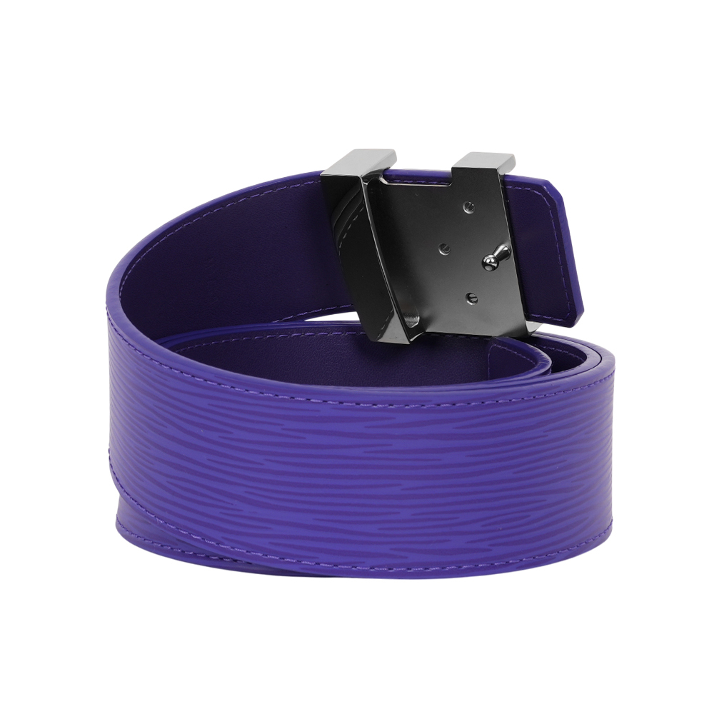 Initiales Epi皮革寬4cm皮帶 85cm(紫色) CT0132
