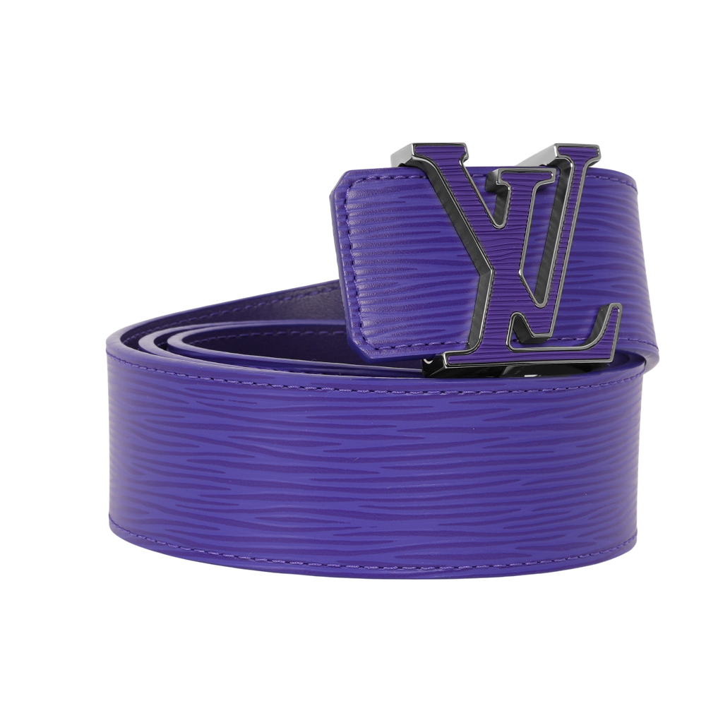 Initiales Epi皮革寬4cm皮帶 85cm(紫色) CT0132