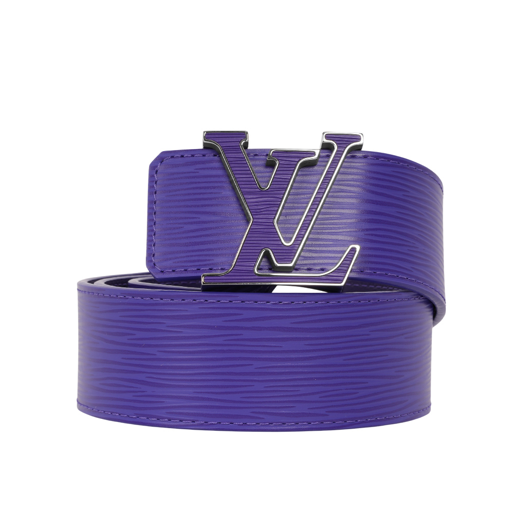 Initiales Epi皮革寬4cm皮帶 85cm(紫色) CT0132