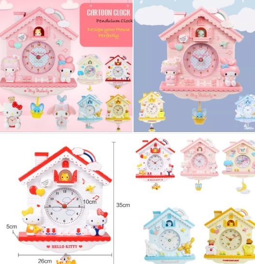 Sanrio 卡通搖擺掛鐘 🕰️🕰️- 2500204