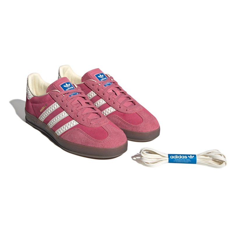 Adidas Gazelle Indoor Originals 麂皮 草莓 粉白 復古 女鞋 IF1809 [台灣現貨]