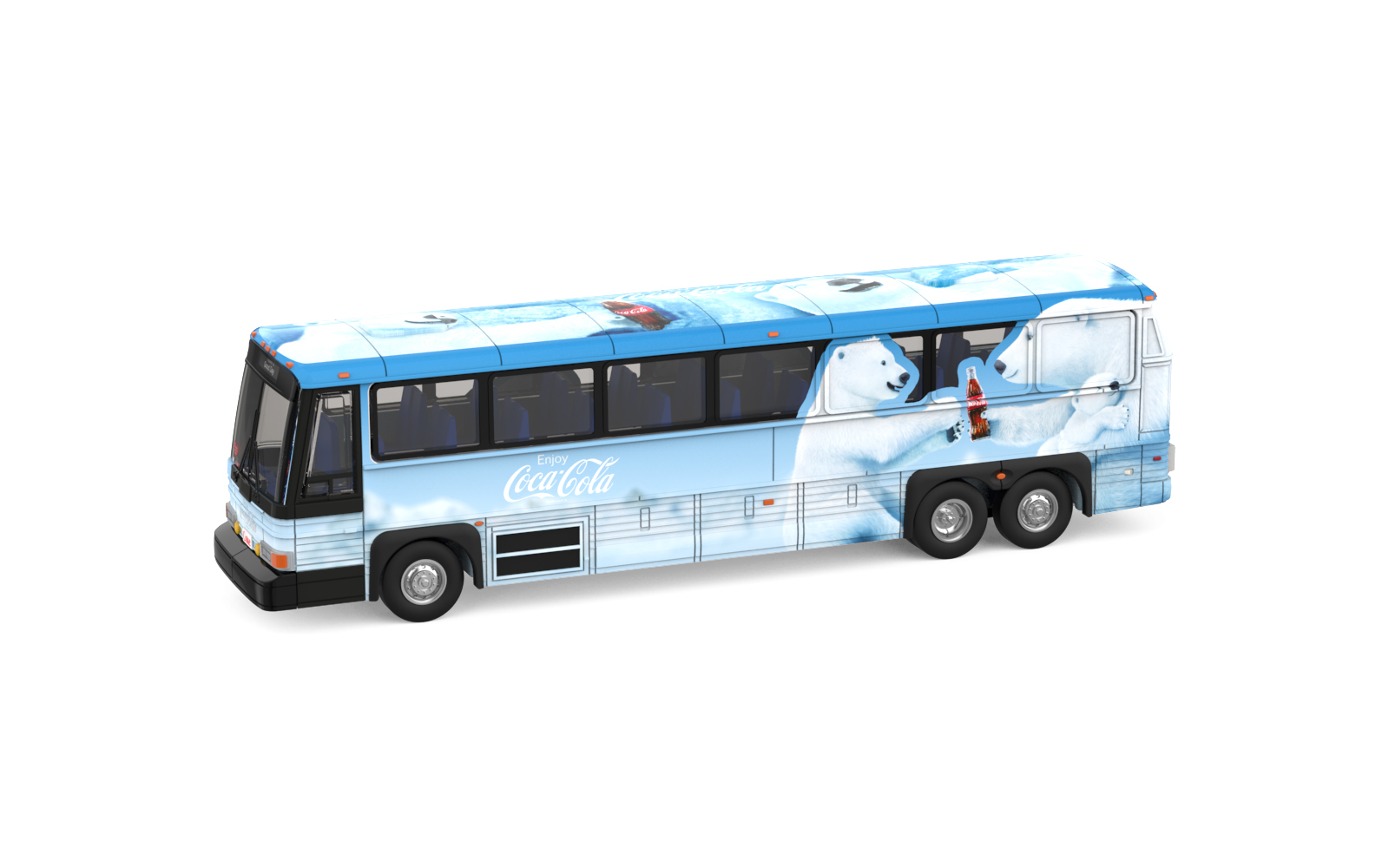 Tiny 城市 合金車仔 - 可口可樂北極熊單層巴士