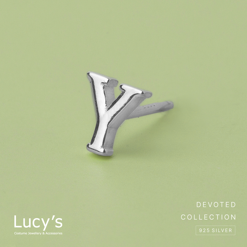 純銀字母系列 | 925純銀 Y 單支耳環 (95880)