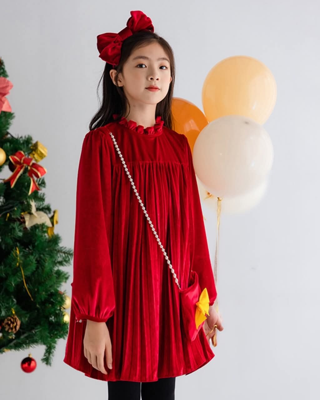 紅絲絨名媛洋裝