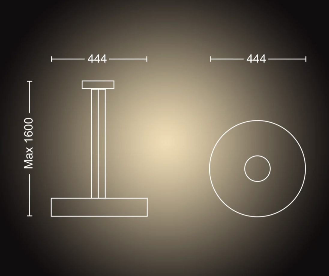 Fair Hue pendant black 1x33.5W 24V