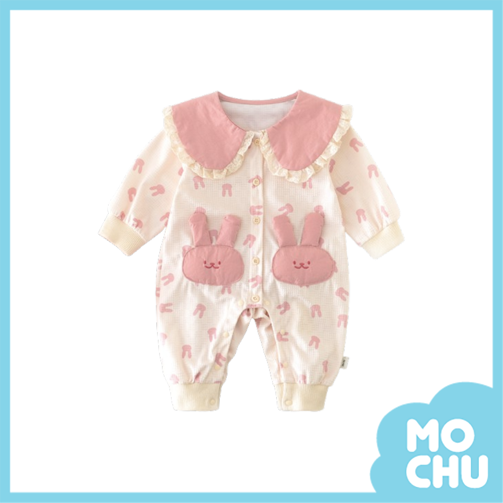 滿印小兔子翻領連身衣