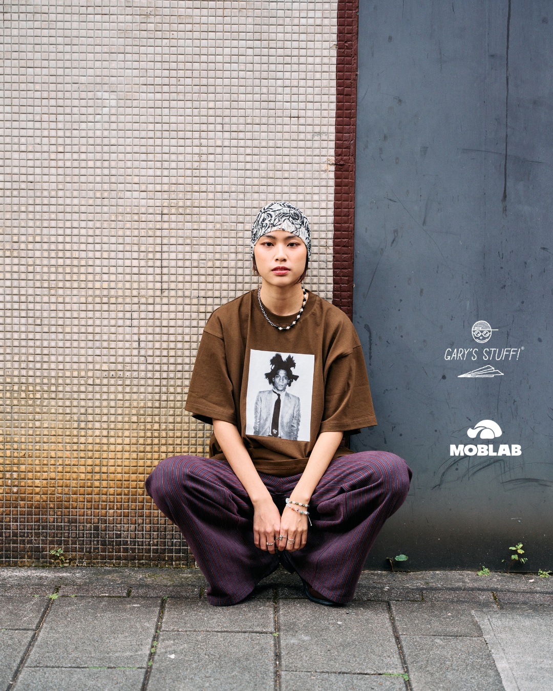 MOBLAB x gary_stuff GENIUS “Basquiat” T-Shirt 2色