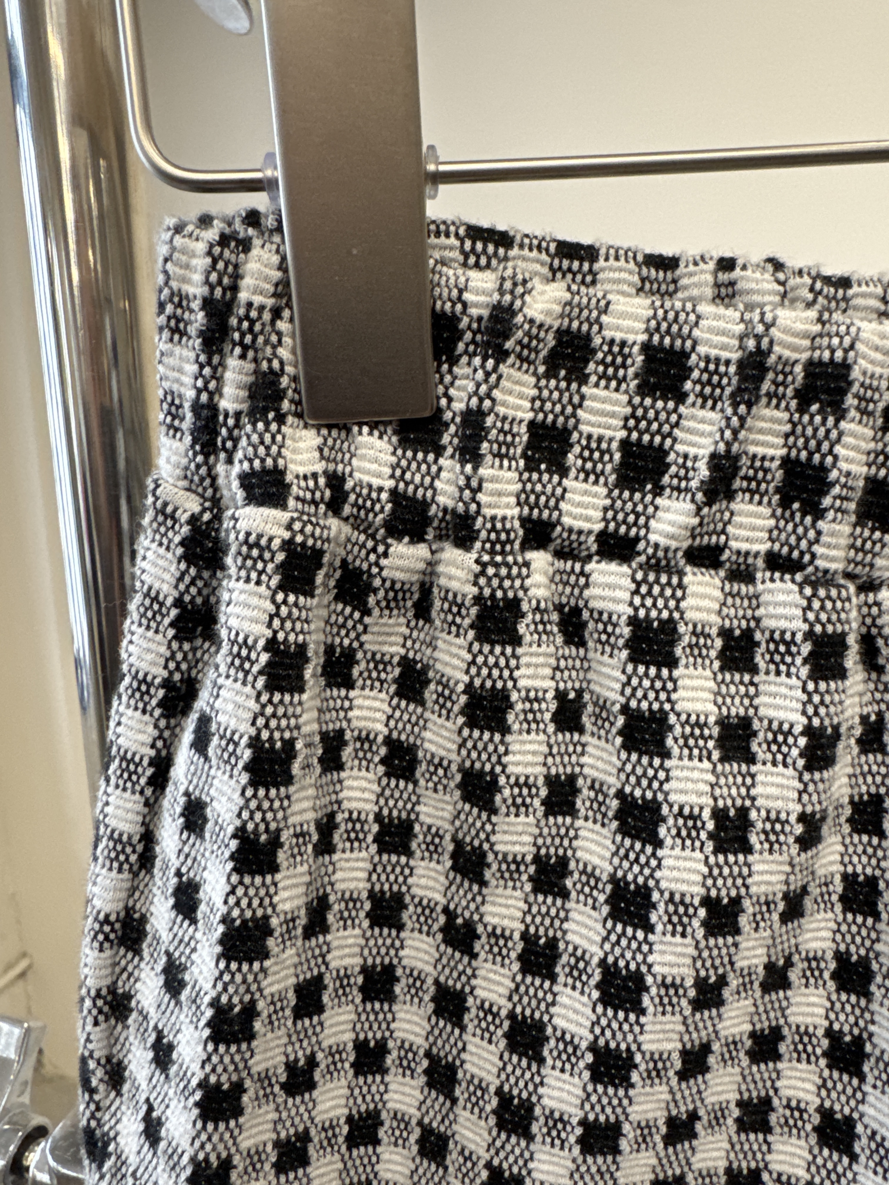 9672｜小個子必入！棋盤格七分喇叭褲