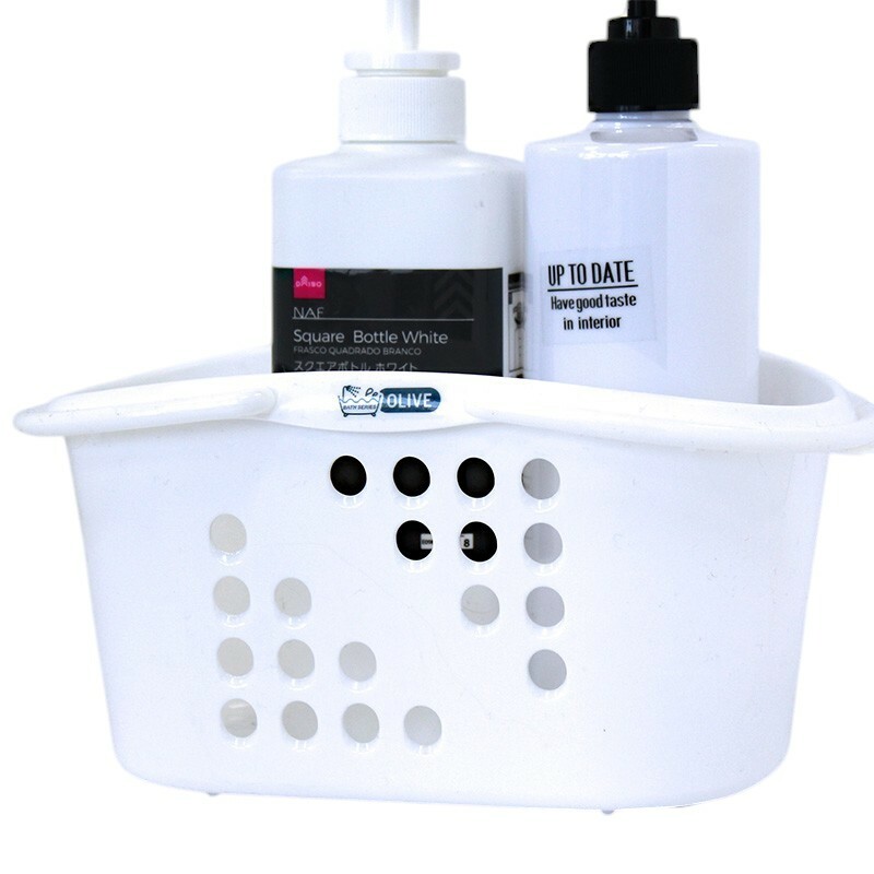 OLIVE浴室提籃/白 23.8x11.6x17.4cm