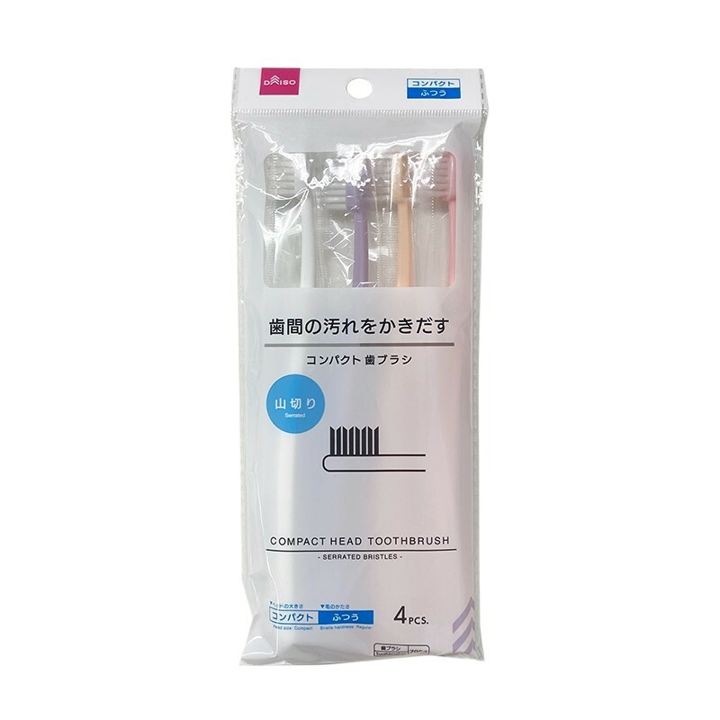 牙刷/山形刷毛4入