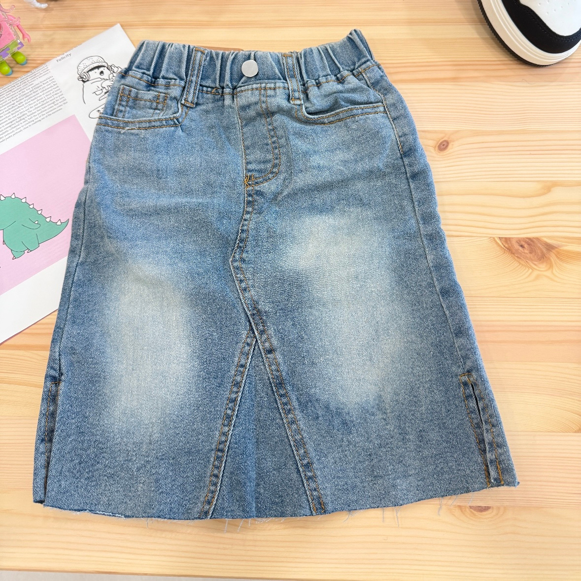 牛仔半身裙 韓版百搭鬆緊腰